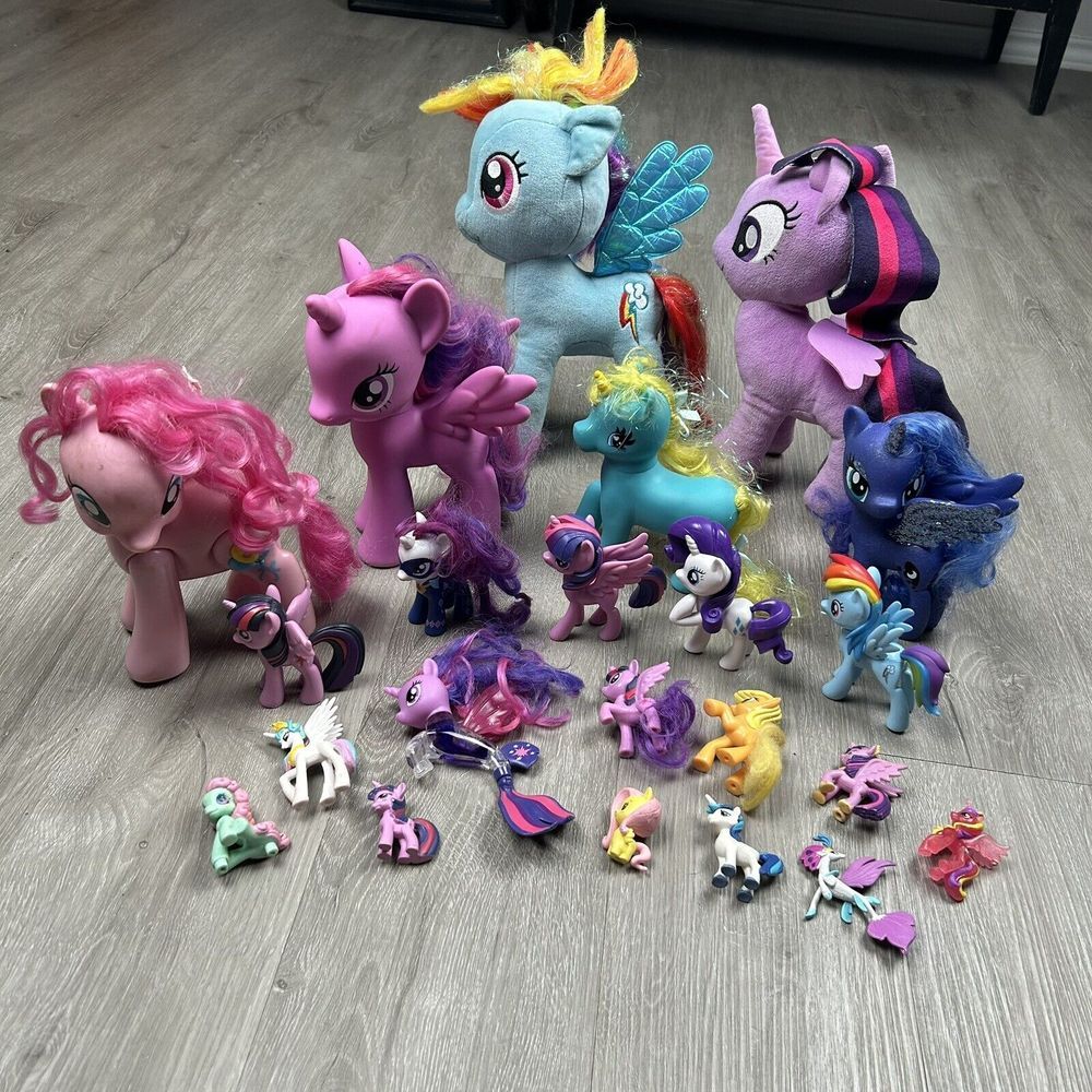 Hasbro My Little Pony Various Sz‎ 2-11"Plush, Brushable & More Figures Lot of 22
